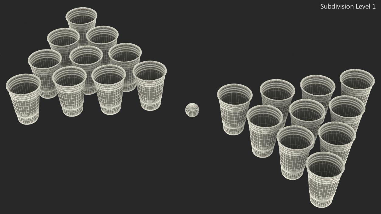 Beer Pong Cups 3D model