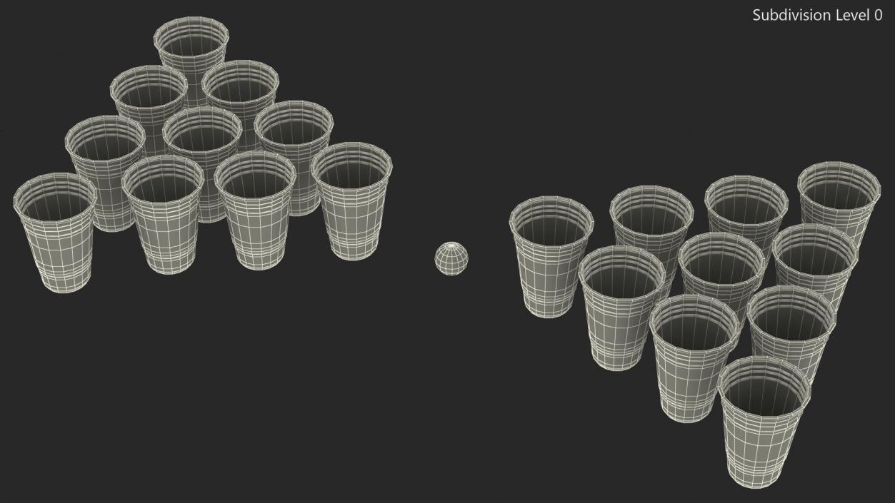 Beer Pong Cups 3D model