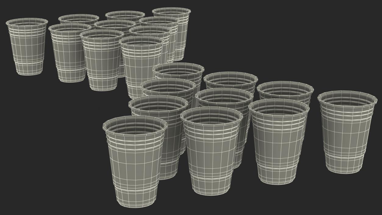 Beer Pong Cups 3D model