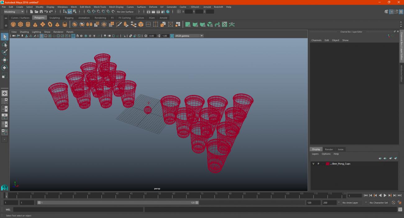 Beer Pong Cups 3D model