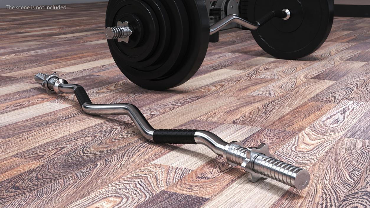 3D Olympic Barbell Weightlifting Bar model