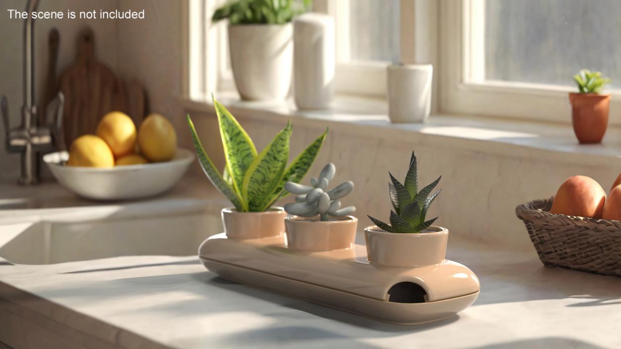 3D Ceramic Trio Pot Sagaform Beige