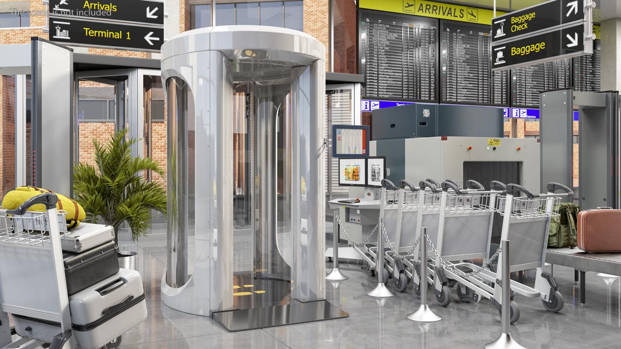 3D Full Body Airport Security Scanners Collection 2 model