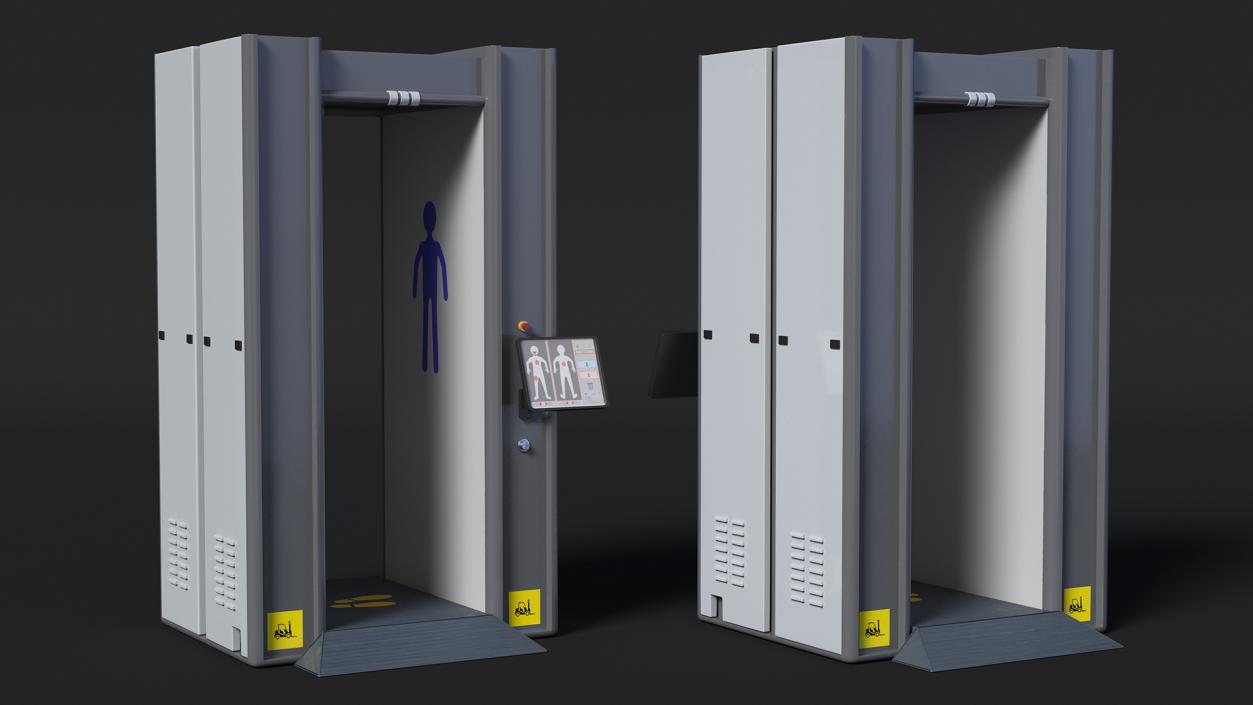 3D Full Body Airport Security Scanners Collection 2 model