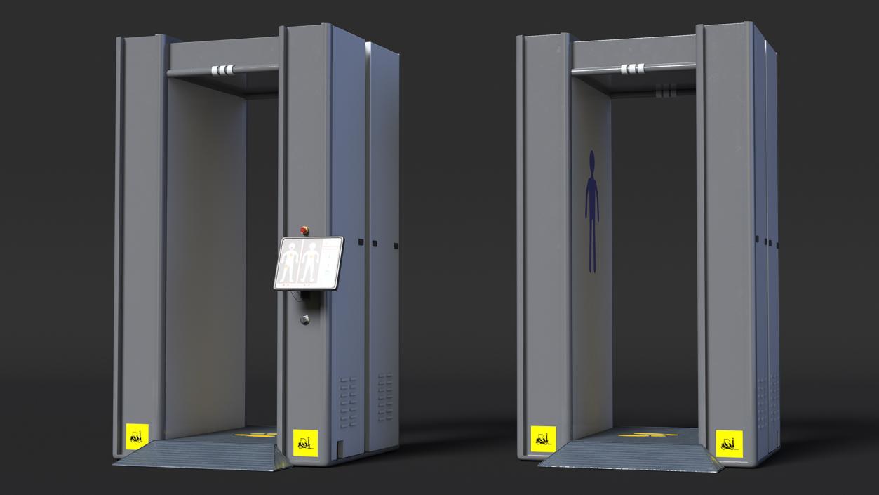 3D Full Body Airport Security Scanners Collection 2 model