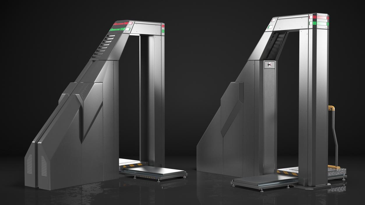 3D Full Body Airport Security Scanners Collection 2 model