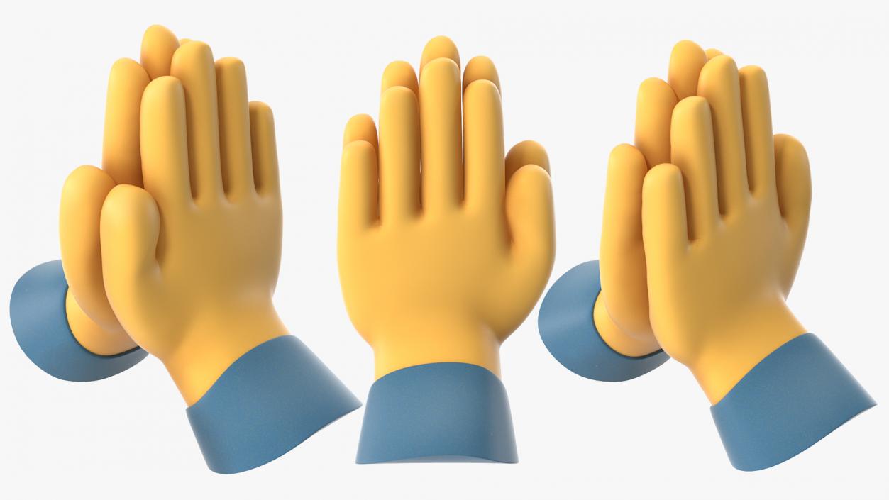 3D Folded Hands Emoji model