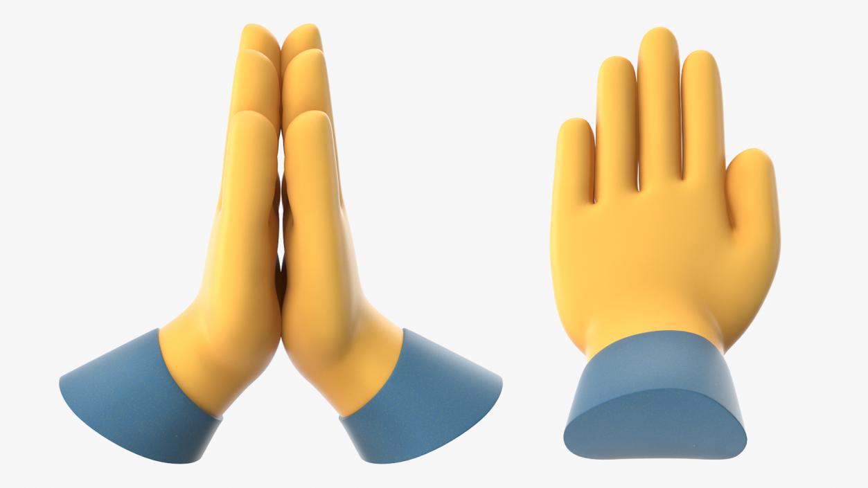 3D Folded Hands Emoji model