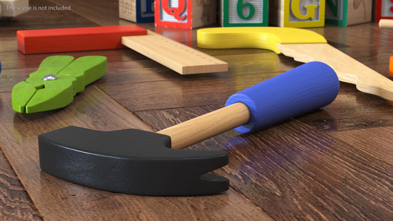 3D Colorful Wooden Tools