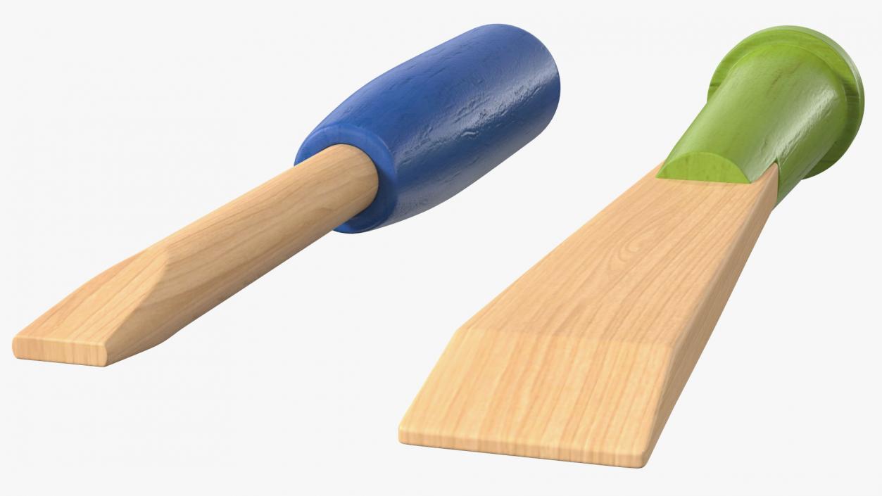 3D Colorful Wooden Tools