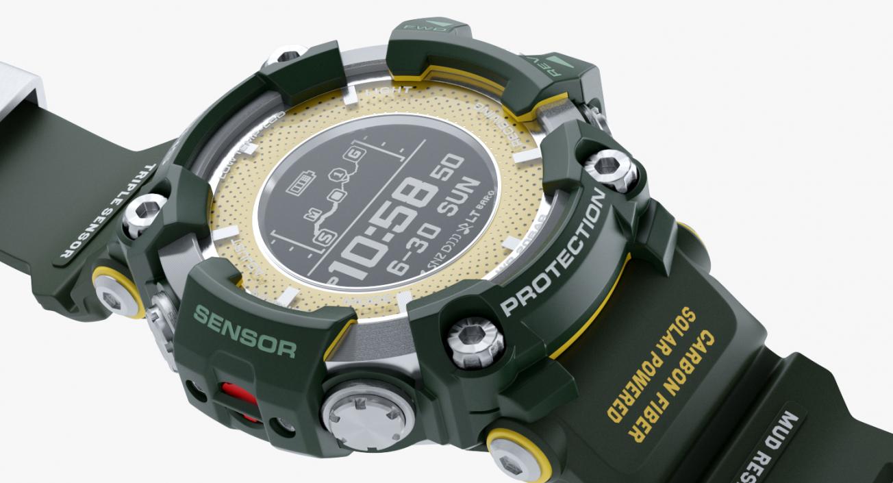 3D Sports Military Watch Shock Resistant Open Bracelet