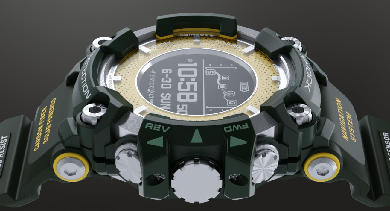 3D Sports Military Watch Shock Resistant Open Bracelet