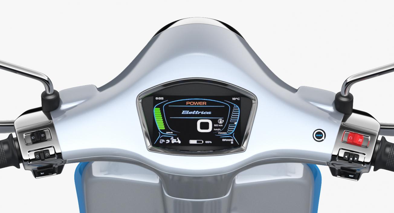 3D Vespa Elettrica 2019 Scooter model