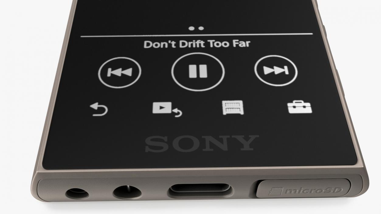 3D Sony Walkman Digital Media Player NW A105HNB Silver