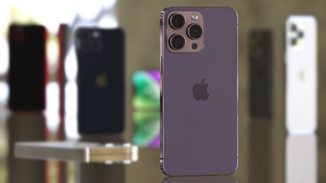 3D model Apple iPhone 14 Pro Max Deep Purple