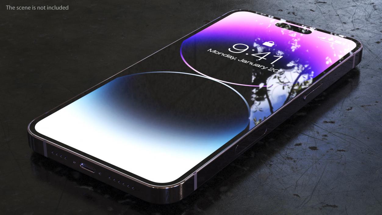 3D model Apple iPhone 14 Pro Max Deep Purple