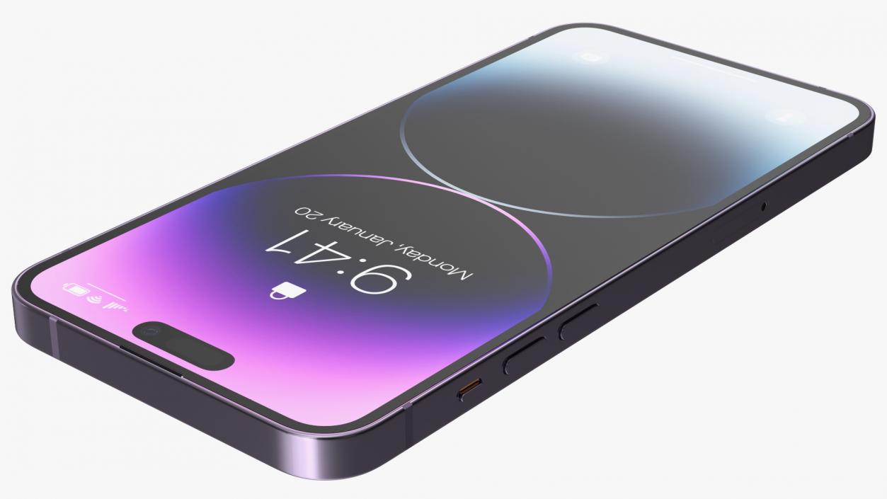 3D model Apple iPhone 14 Pro Max Deep Purple