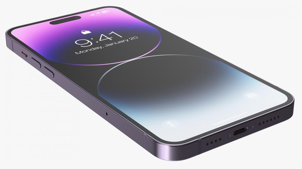 3D model Apple iPhone 14 Pro Max Deep Purple