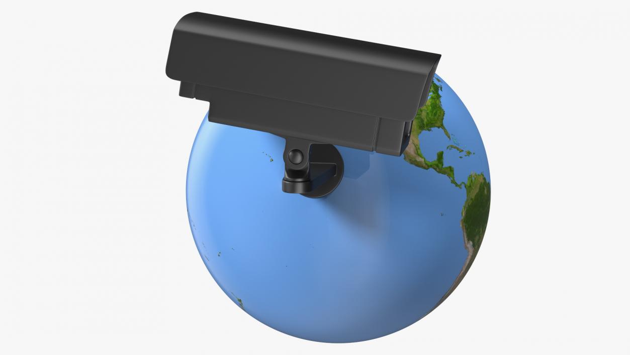 3D model Earth Stylized with Security Camera