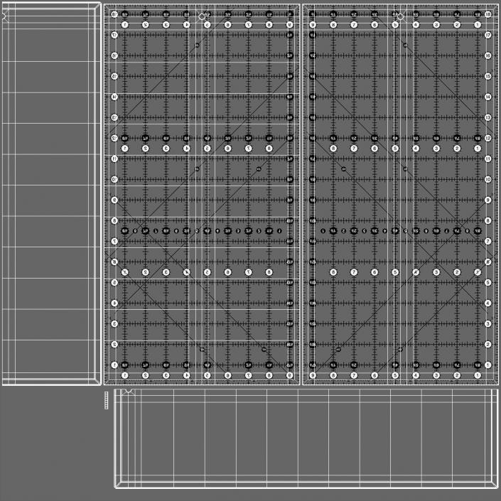 3D Sew Easy Quilting Ruler model