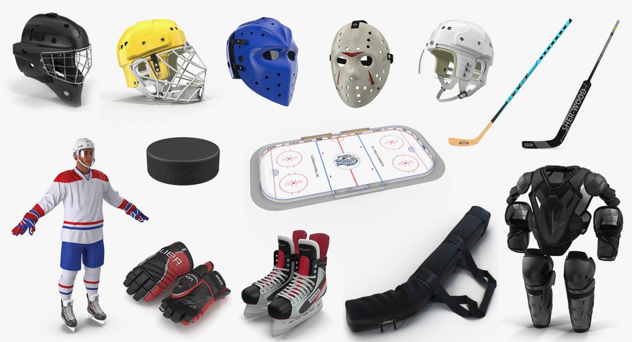 Hockey 3D Models Collection 2 3D model