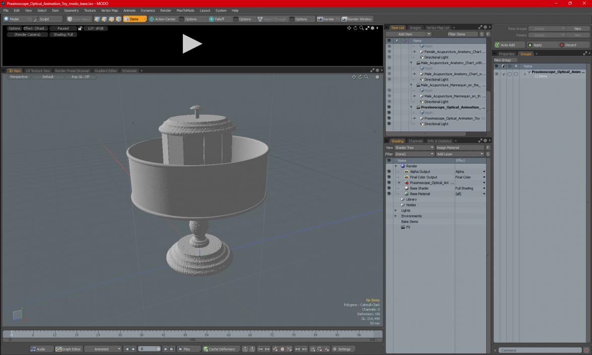 Praxinoscope Optical Animation Toy 3D model