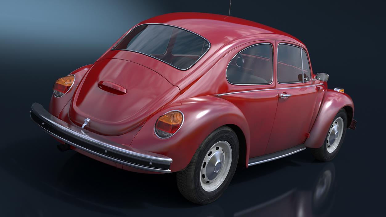 3D model Iconic Volkswagen Beetle Simple Interior