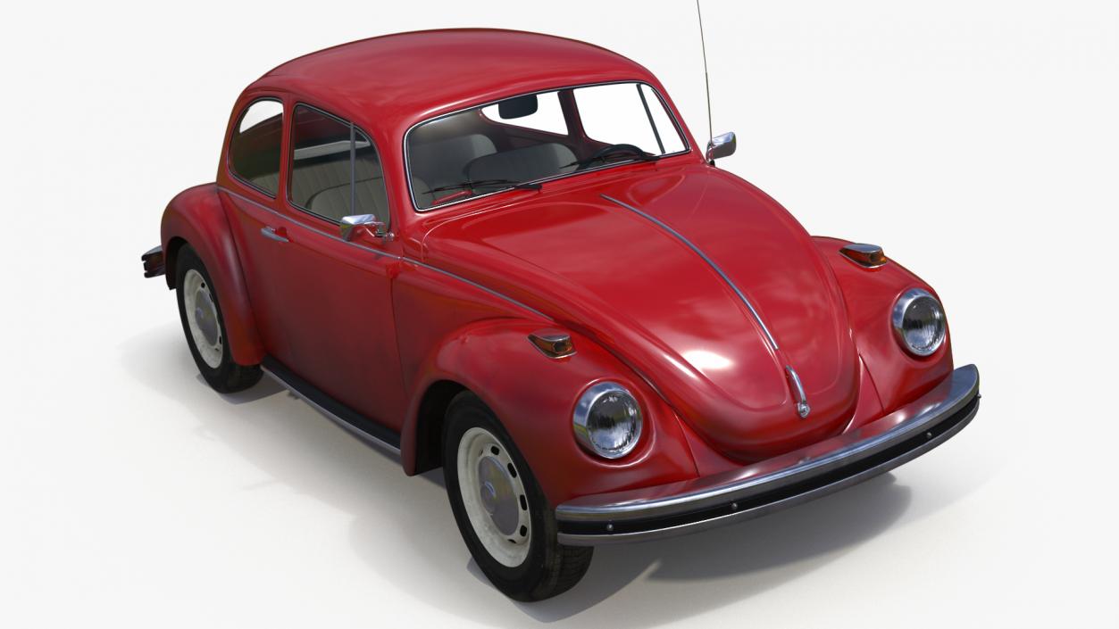 3D model Iconic Volkswagen Beetle Simple Interior