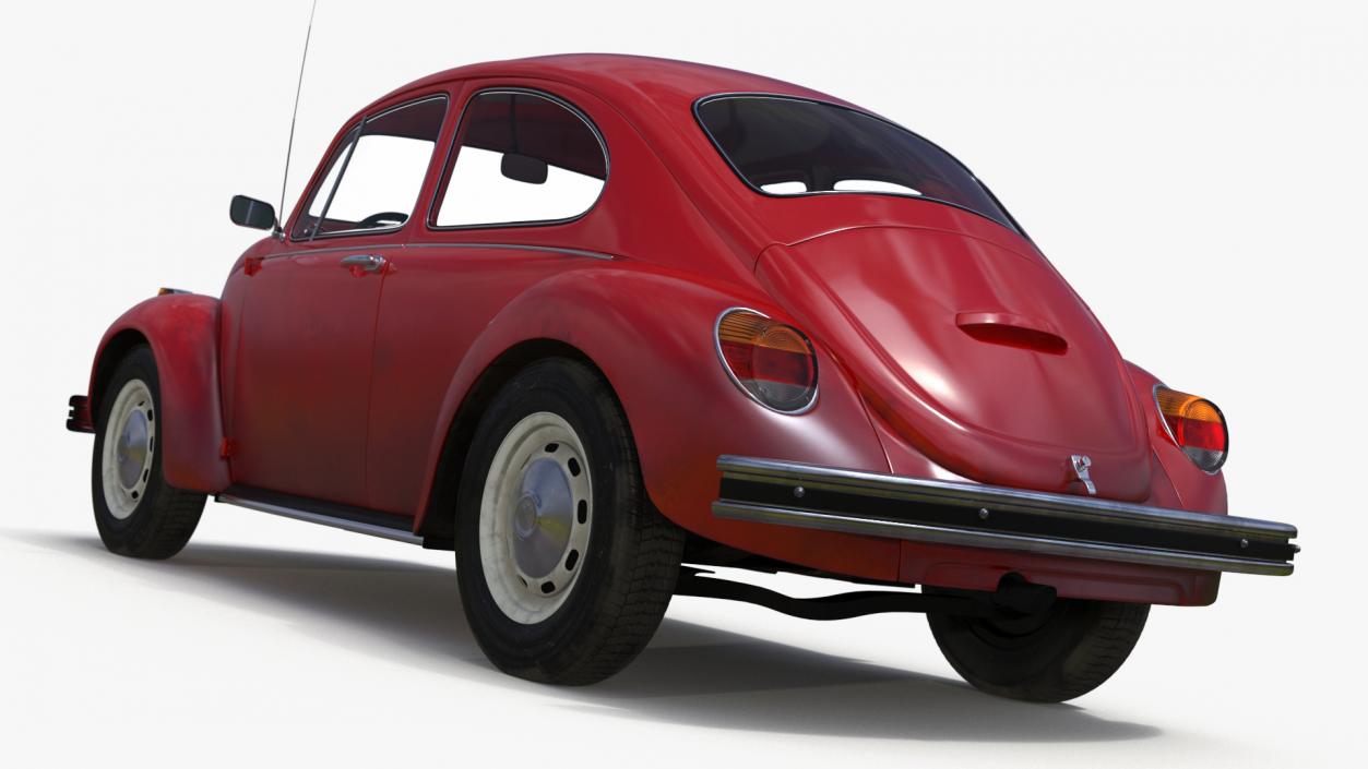 3D model Iconic Volkswagen Beetle Simple Interior