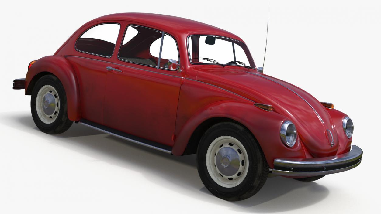 3D model Iconic Volkswagen Beetle Simple Interior