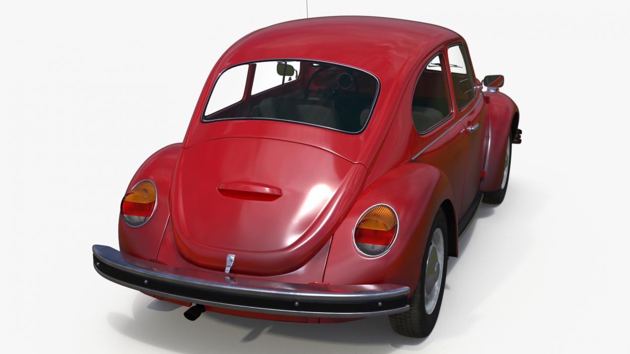 3D model Iconic Volkswagen Beetle Simple Interior