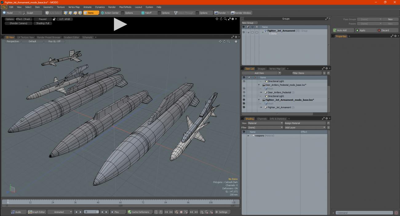 3D model Fighter Jet Armament