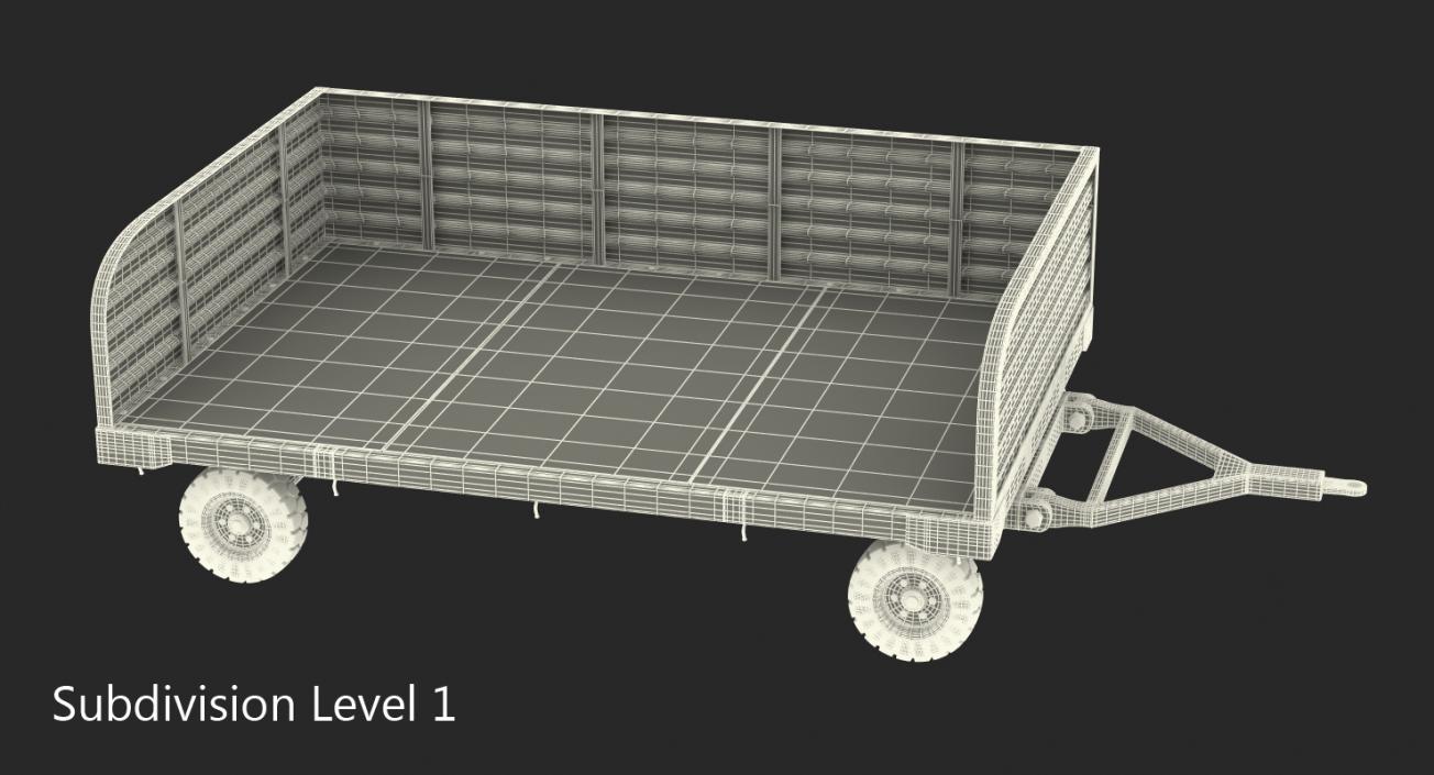 3D Airport Luggage Trolley model