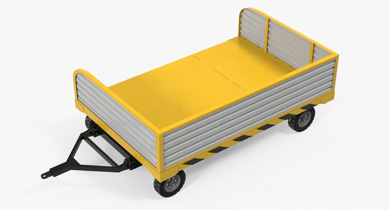 3D Airport Luggage Trolley model