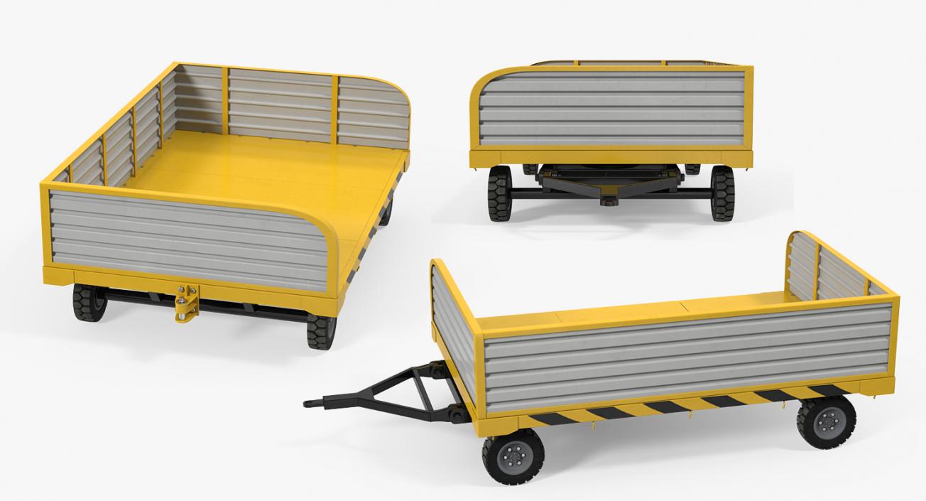 3D Airport Luggage Trolley model