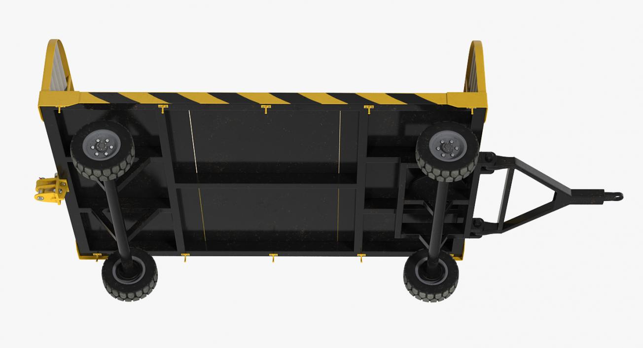 3D Airport Luggage Trolley model