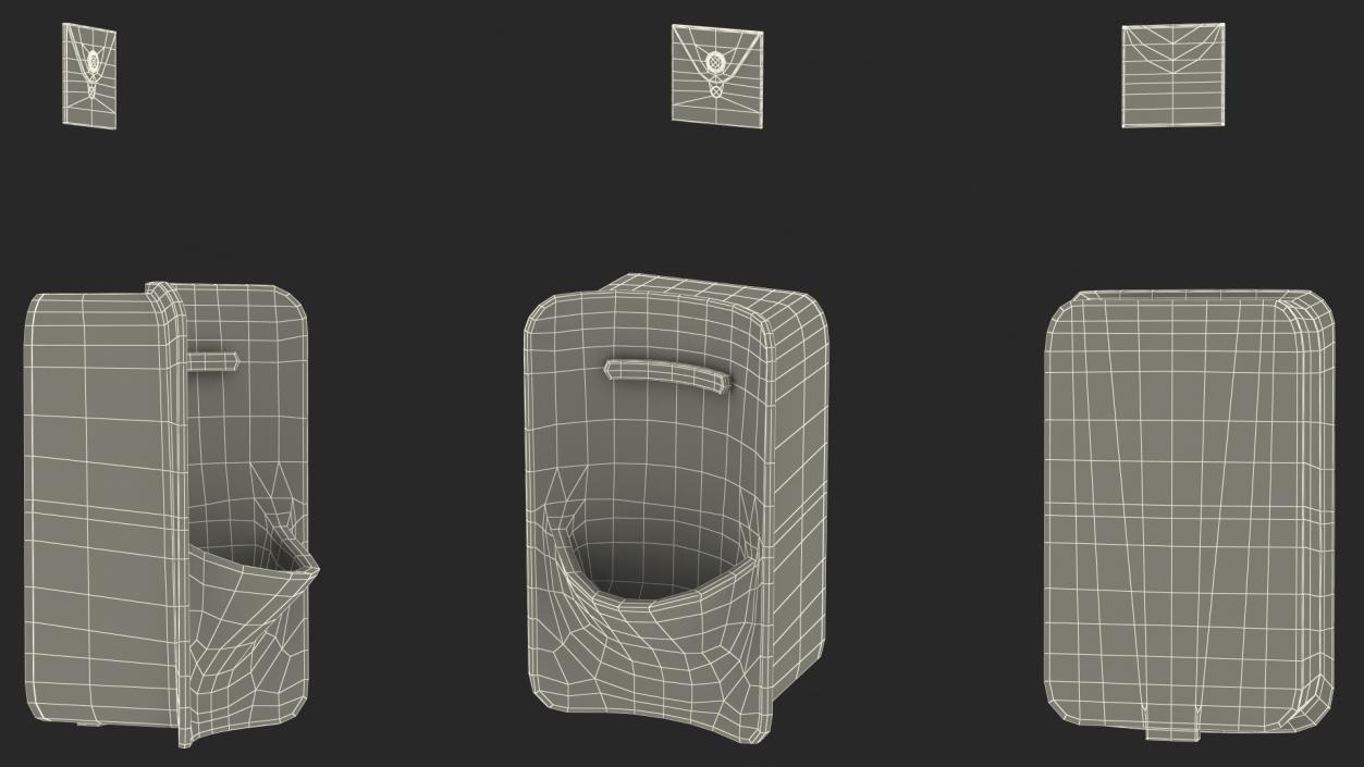 3D Rear Spud Urinal Urinal model