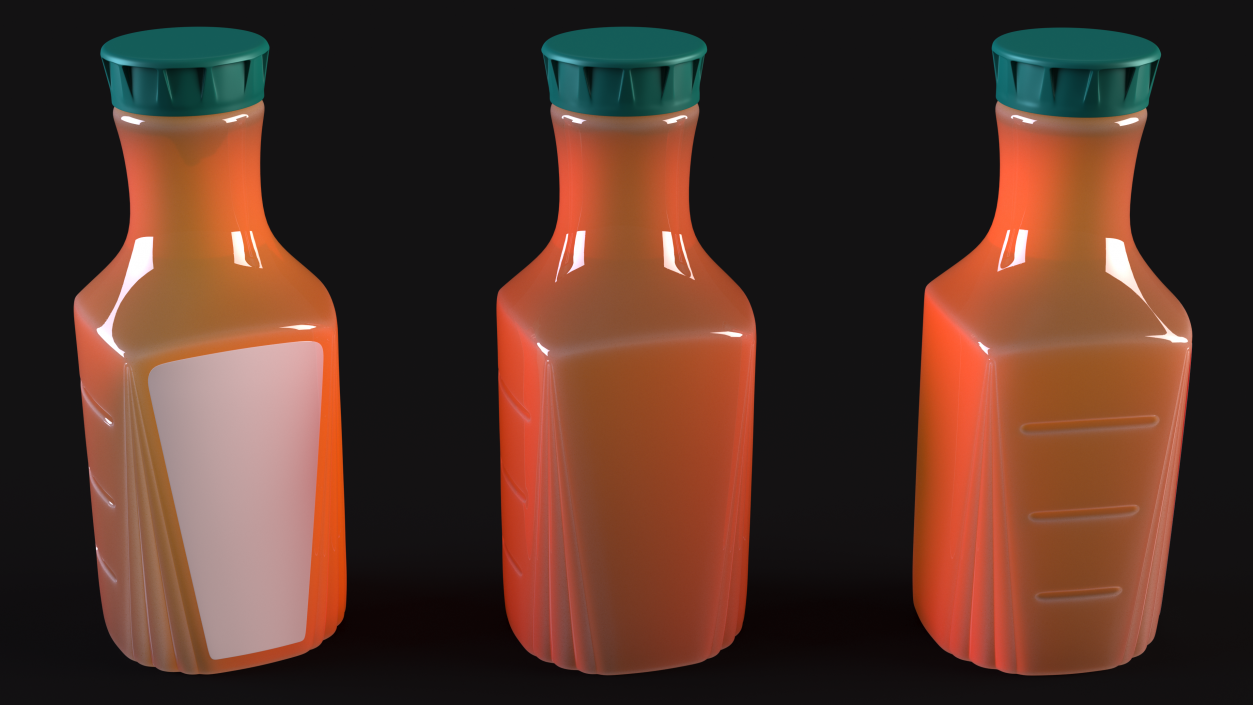 3D Yellow Coke Bottle model