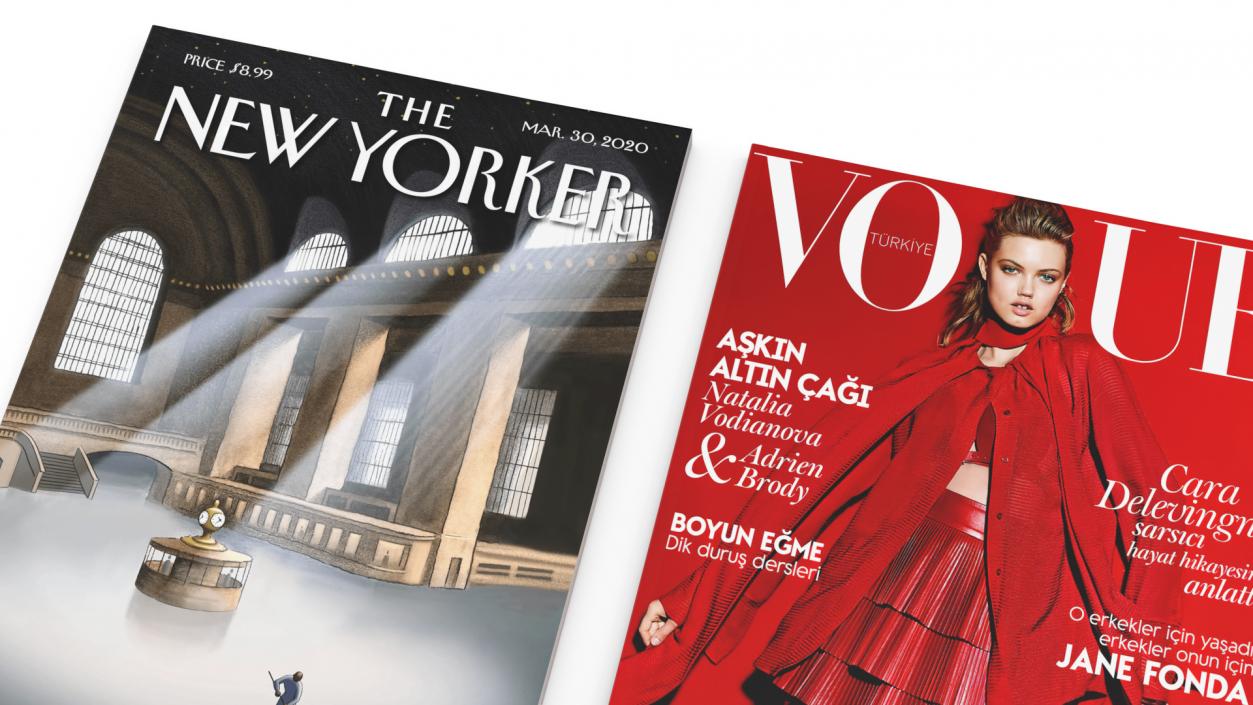 3D New Yorker Vogue and Seasons Magazines model