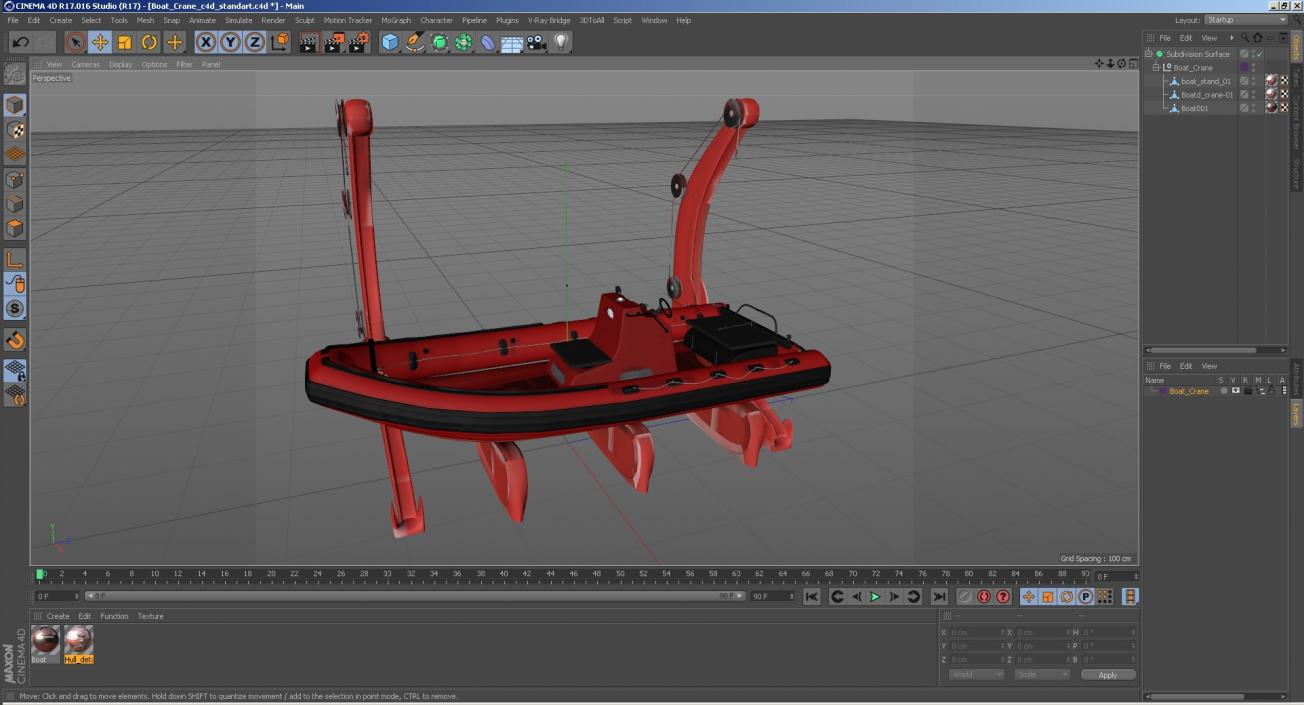 3D model Boat Crane