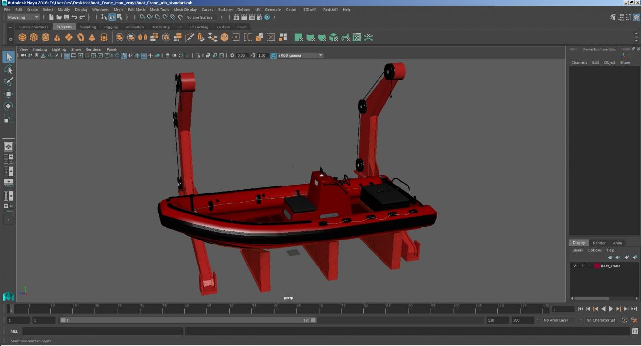 3D model Boat Crane