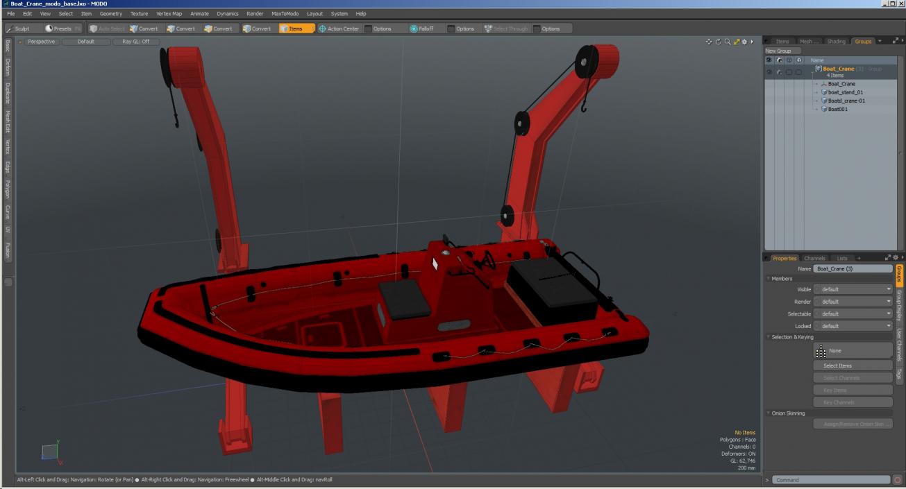 3D model Boat Crane