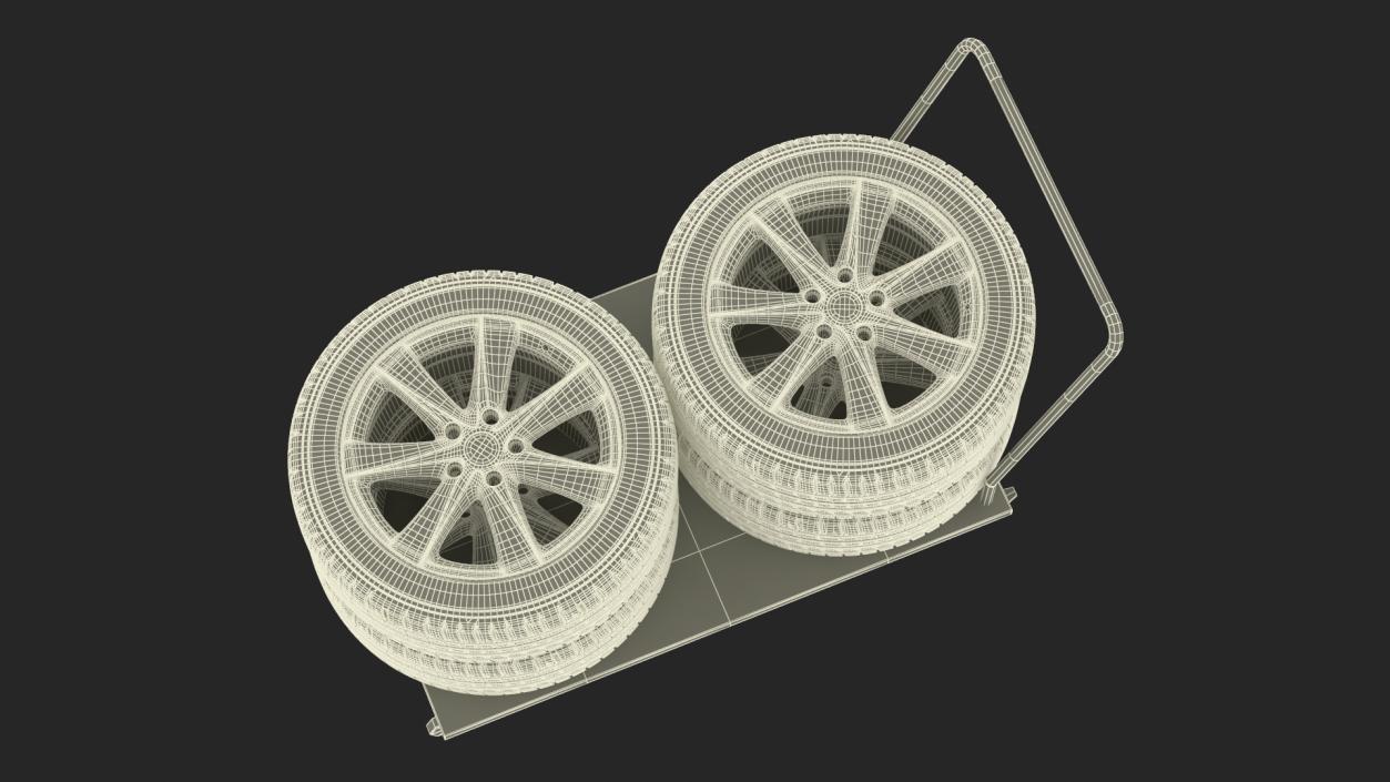 Dolly Cart with Wheels 3D