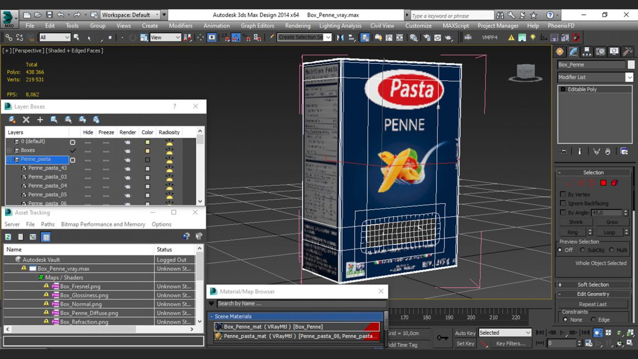 Box Penne 3D model