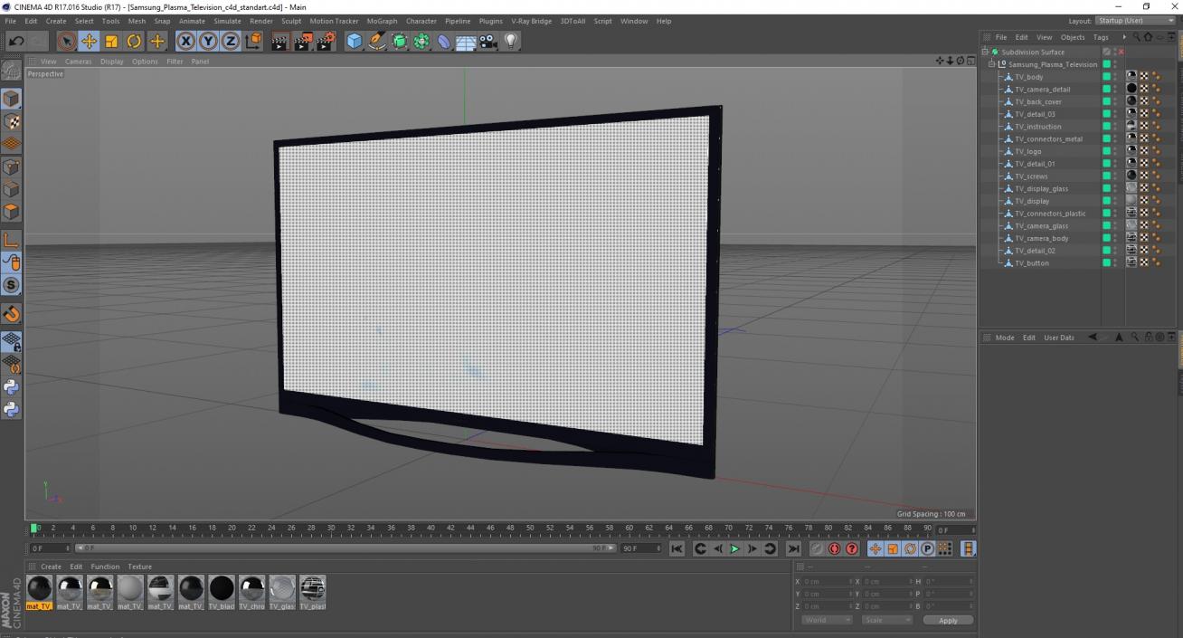 3D model Samsung Plasma Television