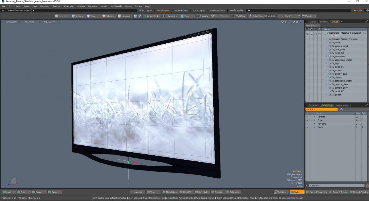 3D model Samsung Plasma Television