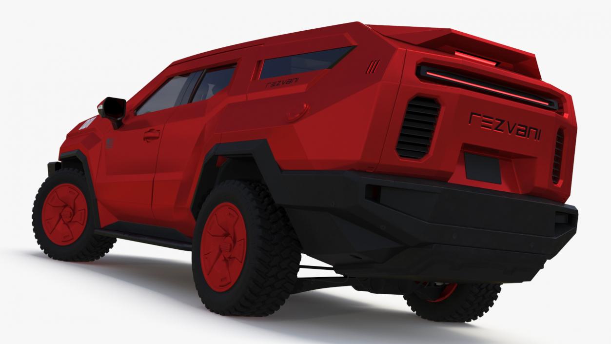 3D model Armored SUV 2024 Rezvani Vengeance Red Rigged