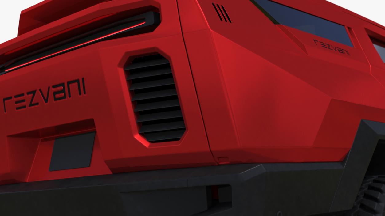 3D model Armored SUV 2024 Rezvani Vengeance Red Rigged