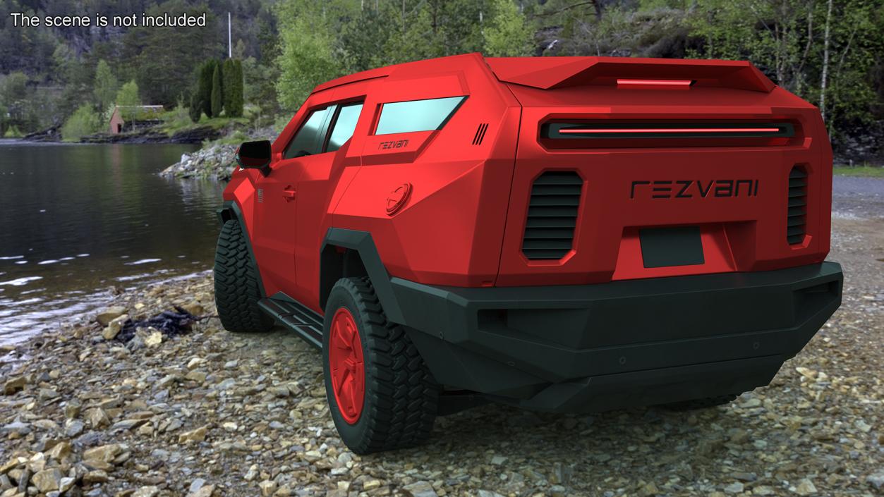 3D model Armored SUV 2024 Rezvani Vengeance Red Rigged