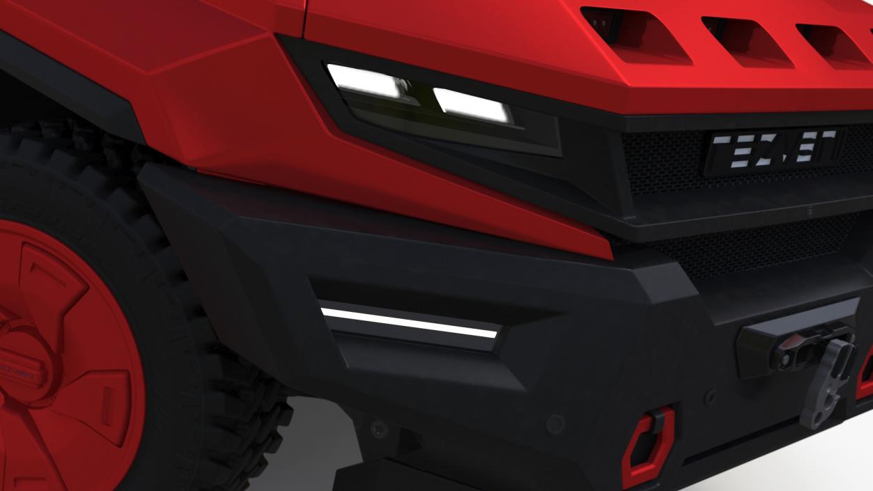 3D model Armored SUV 2024 Rezvani Vengeance Red Rigged